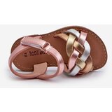 Boto Children's Sandals with Velcro Fastening and Interwoven Straps in Multicolor Dianttha | Shoptok.si