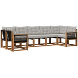  Set vanjskih sofa 7 kom. Prirodna i Svjetlosiva | shoptok.hr