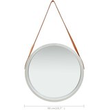 Zidno ogledalo s trakom 50 cm srebrno | Eponuda.ba