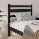  Uzglavlje za krevet crno 106 x 4 x 100 cm od masivne borovine | shoptok.hr