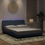  Okvir kreveta s LED-om bez madraca tamnosivi 160 x 200 cm baršunasti | shoptok.hr