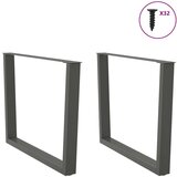  Noge jedilne mize V-oblika 2 kosa Antracit 100x(72-73,3) cm | Shoptok.si