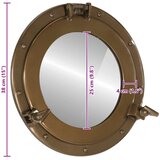  Viseće zidno ogledalo Ø 38 cm od aluminija i stakla | shoptok.hr