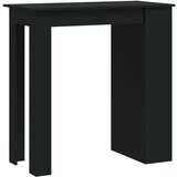 vidaXL Barska miza s policami črna 102x50x103,5 cm iverna plošča | Shoptok.si