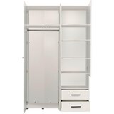 Mömax omara za oblačila leon, bela, š. 128 cm | Shoptok.si