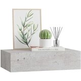 Zidna polica s ladicom siva boja betona 40 x 23,5 x 10 cm MDF | Eponuda.ba