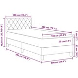 vidaXL box spring krevet s madracem &amp led tamno zelena 100x200 cm baršun | shoptok.hr