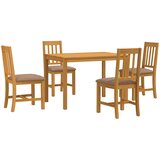  Blagovaonski set 5 kom. Siva Čvrsto Hrastovo Drvo | shoptok.hr