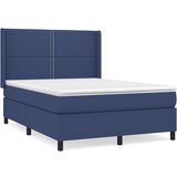 Maison Chic Box spring postelja - Vzmetna postelja z vzmetnico moder 140x190 cm blago SL19774, (21881411) | Shoptok.si