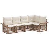  Sjedeća garnitura za vrt 5 kom. Bež poliratan 70,5 x 62 x 70 cm | shoptok.hr