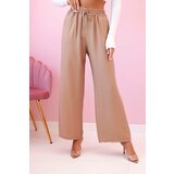 Kesi Włoski Viscose wide-leg trousers camel Cijene