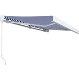  Ročno zložljiva kasetna tenda 350x250 cm modra in bela | Shoptok.si