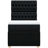  Krevet s oprugama i madracem crni 100 x 200 cm od tkanine | shoptok.hr