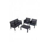 Hanah home baštenska garnitura lara mindersiz 2+1+1+S takim anthracite Cene