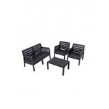 Hanah home baštenski set lara mindersiz 2+1+1+S takim anthracite | Eponuda.com