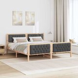  Okvir za krevet Tamno siva 180 x 200 cm tkanina | shoptok.hr