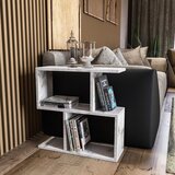 Woody Fashion life - white,marble whiteblack side table