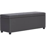vidaXL Klop s prostorom za shranjevanje 116 cm sivo umetno usnje Cene