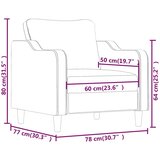  Fotelja krem 60 cm Tkanina | shoptok.hr