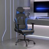  Masažni gaming stol z oporo za noge črno in modro umetno usnje, (21152293) | Shoptok.si