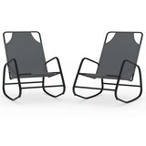 Gugalni ležalnik 2 kosa siv jeklo in tekstil, (20662755) | Shoptok.si