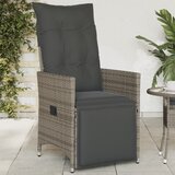 Maison Chic Nastavljiv Vrtni Stoli - Stol za vrt z blazinami siv poli ratan JS33, (21878196) | Shoptok.si
