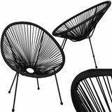 springos vrtna stolica od ratana,crna 72 x 82 x 85 cm | shoptok.hr