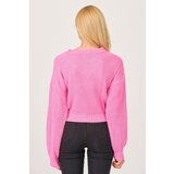 Dewberry Z3034 WOMEN'S V-NECK SWEATER-PINK | Shoptok.si
