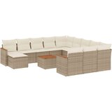 vidaXL 13-dijelni set vrtnih sofa s jastucima poliratan Bež | shoptok.hr