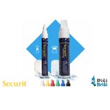SECURIT vodoodporni MARKERJI s tekočo kredo MEDIUM BELE barve SMA610V4WT | Shoptok.si