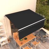 vidaXL avtomatsko zložljiva tenda s senčilom 4x3 m antracitna Cene