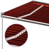  Tenda na ručno uvlačenje LED 6 x 3 5 m narančasto-smeđa | shoptok.hr