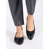Shelvt Black glitter ballerinas with a bow Cijene