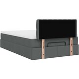 vidaXL Otomanska postelja z vzmetnico siv 120x190 cm blago | Shoptok.si