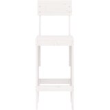  Barski stolci 2 kom bijeli 40x48,5x115,5 cm od masivne borovine | shoptok.hr