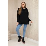 Kesi Insulated sweatshirt with side zipper black | shoptok.hr