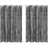  Baršunaste zavjese sa zavjesama 2 pcs Siva 175 x 140 cm Baršun | shoptok.hr