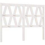 Maison Chic posteljno vzglavje - vzglavna omarica - nočna omarica belo 126x4x100 cm trdna borovina, (21706348) | Shoptok.si