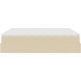  Otomanski okvir kreveta s madracima krem 200x200cm od tkanine | shoptok.hr