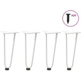  Noge s ukosnicama za stolić za kavu 4 kom. bijele 30 cm, puni čelik | Eponuda.com