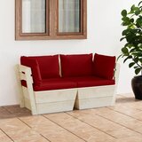 Maison Chic Vrtni kavč - Zunanji kavč dvosed iz palet z blazinami smrekovina, (22042029) | Shoptok.si