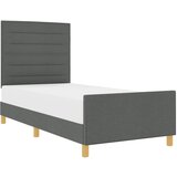 vidaXL Postelja Temno Siva 100x200 cm Iz Tkanine, (22049218) Cene