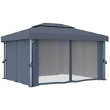  Sjenica sa zastorom 4 x 3 m antracit aluminijska | shoptok.hr
