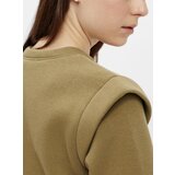 Pieces Khaki Sweatshirt Dress - Women | Shoptok.si