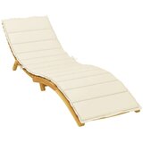 vidaXL jastuk za ležaljku za sunčanje krem 200 x 50 x 3 cm od tkanine | shoptok.hr