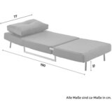 Bessagi Home zofa malic, temno siva, ležišče | Shoptok.si
