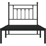  Metalni okvir za krevet s uzglavljem crni 90x190 cm | shoptok.hr