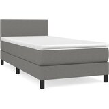  Krevet s oprugama i madracem tamnosivi 90 x 190 cm od tkanine | shoptok.hr