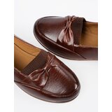 Shelvt Brown slip-on shoes with a bow | shoptok.hr
