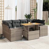  7-dijelni set vrtnih sofa sivi od poliratana Cijene
